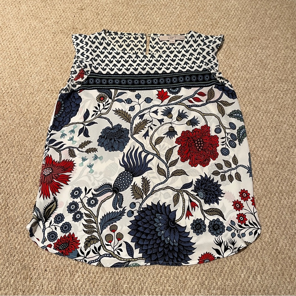 LOFT Women’s Petite Floral Blouse